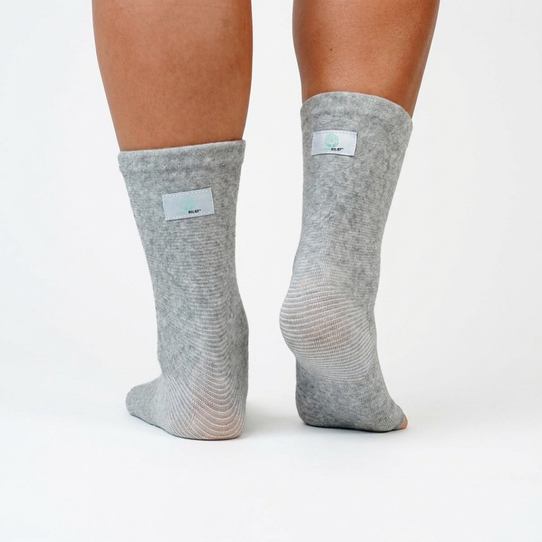 BambusRelief™ Støttestrømpe – Naturlig støtte for ømme føtter